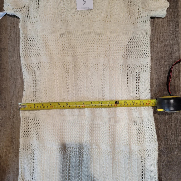 Jessica Simmpson Elegant Cream Knit Maxi Dress - Picture 10 of 13